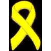 YELLOW RIBBON PINS CUTOUT PIN